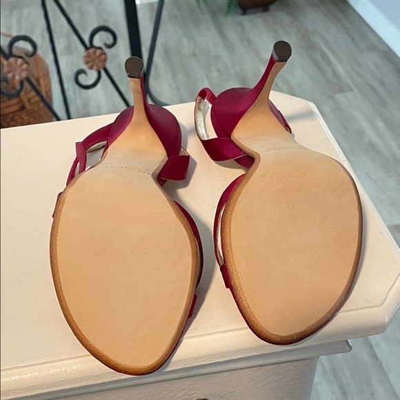 Max Studio Seahorse Red Strappy Heels - Picture 8 of 11